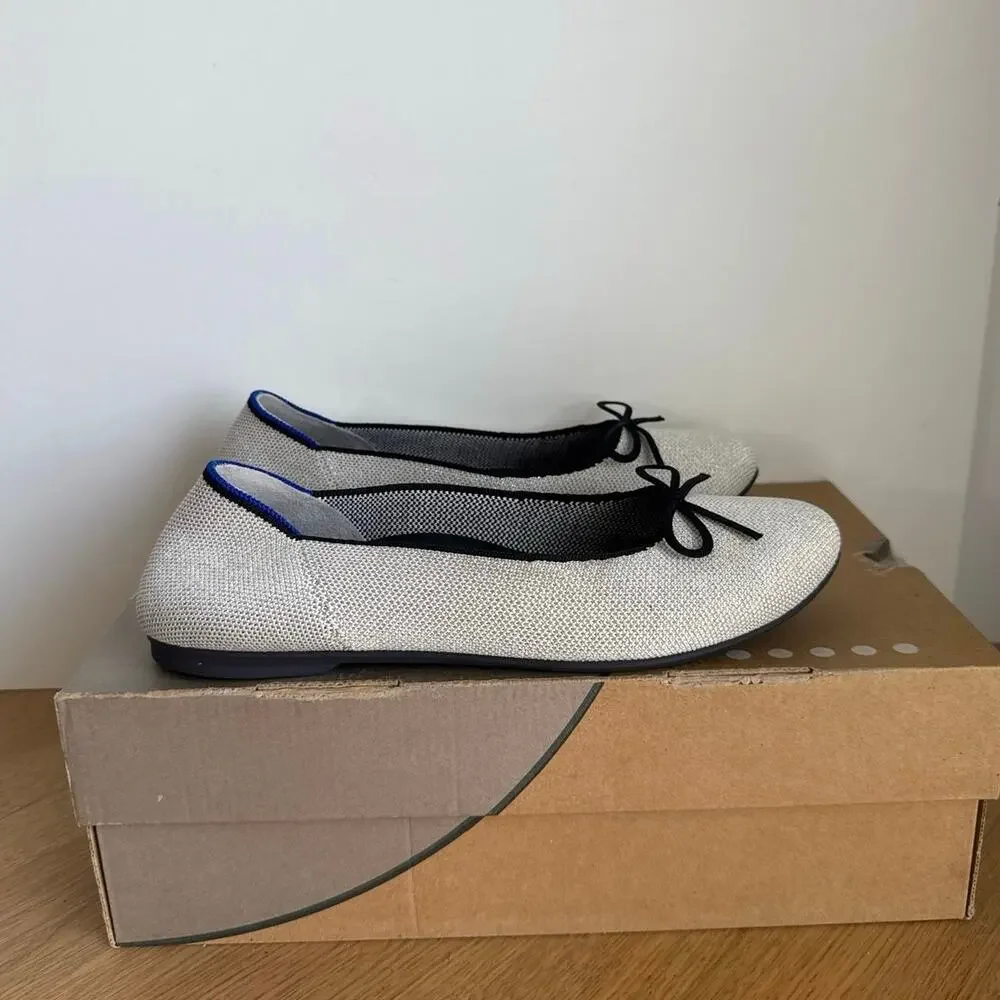 ROTHY’S The Ballet ‘Diamond Metallic’ Women Slip On Shoes- SZ 9.5